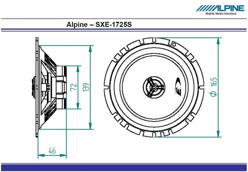 Коаксиальная автоакустика Alpine SXE-1725S 464059 фото