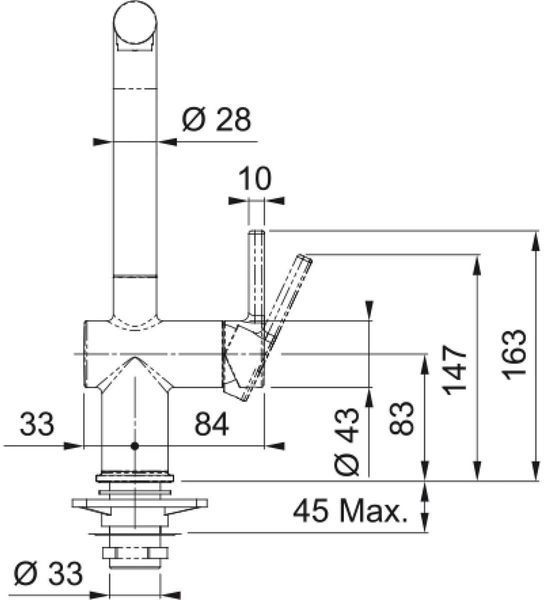 Смеситель для кухонной мойки Franke Active L 115.0653.389 645337 фото