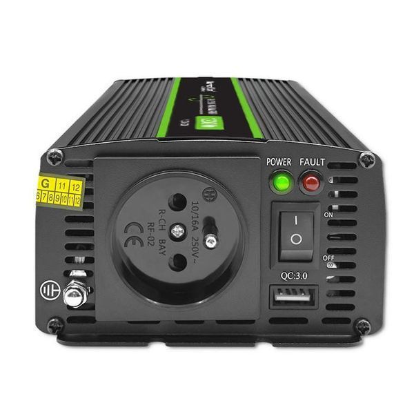 Преобразователь (инвертор) Qoltec 24V 230V 600W/1200W (51937) 476875 фото