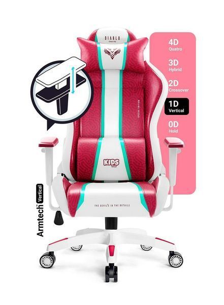 Комп'ютерне крісло для геймера Diablo Chairs X-One 2.0 Candy (L) Rose 352943 фото