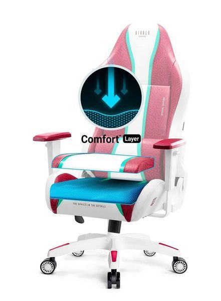 Комп'ютерне крісло для геймера Diablo Chairs X-One 2.0 Candy (L) Rose 352943 фото